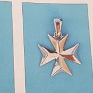 Ordine di San Giovanni Croce di Malta in argento sterling 925 con ciondolo massiccio regalo gioielli Cavalieri di Malta Amalfi immagine 5
