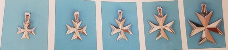 Ordine di San Giovanni Croce di Malta in argento sterling 925 con ciondolo massiccio regalo gioielli Cavalieri di Malta Amalfi immagine 5