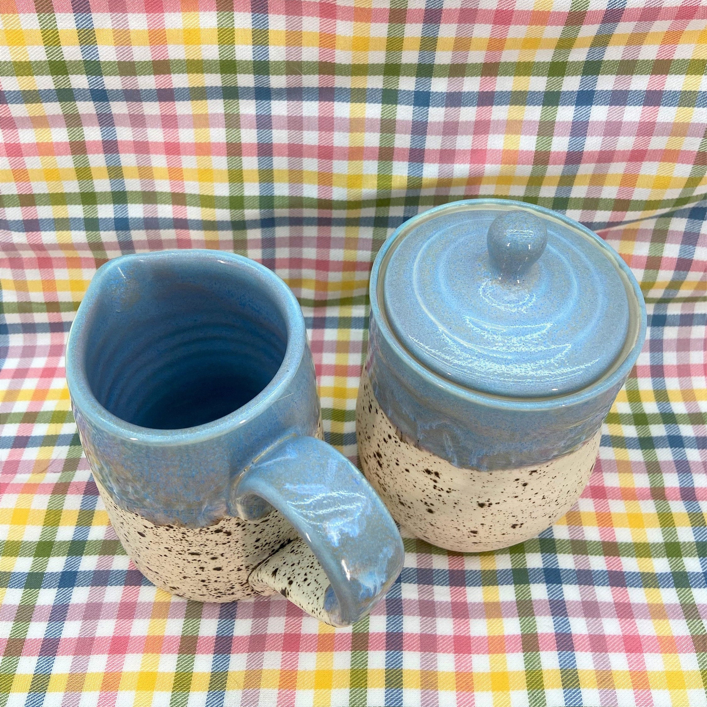 Handmade Ceramic Sugar and Creamer Set Etsy