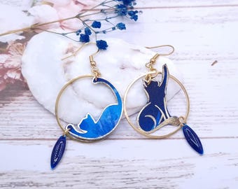 Boucles D'oreille Asymétriques Lapin Et étoile - Dormeuses - Neuf Avec étiquettes