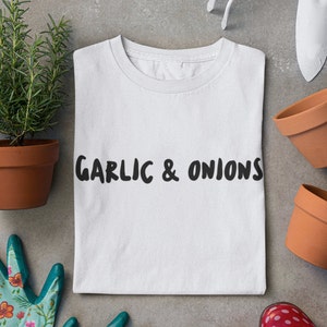 Garlic & Onions Shirt/ Vegetable shirt/ Chef shirt/ Garden shirt/ Food shirt