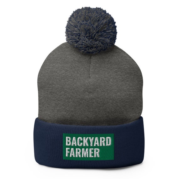 帽子 90's old gap mulch border ponpon beanie Backyard Farmer Beanie/ Pom-pom Beanie/ Garden Gifts/ Garden