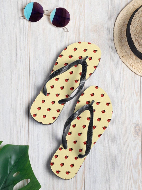 Ladybug Flip Flops Etsy
