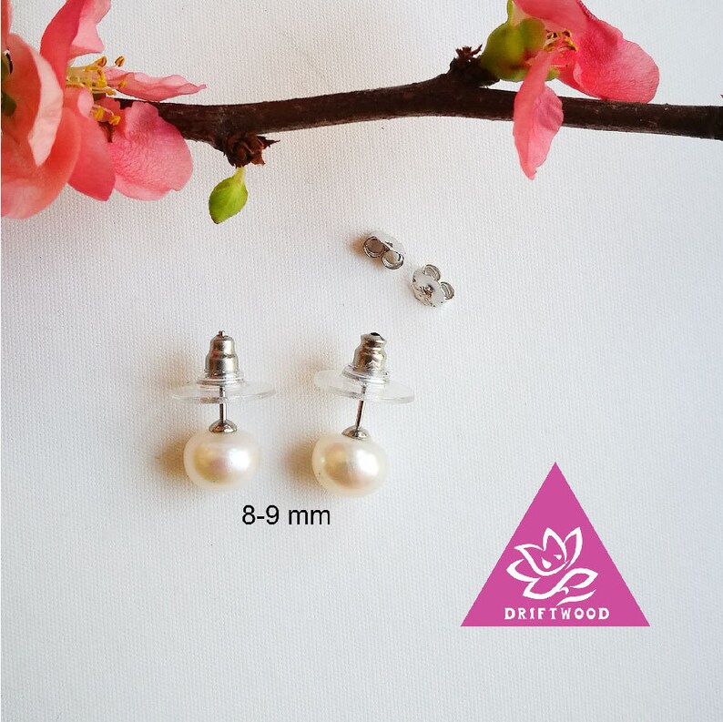 Real Pearl Earrings 67mm 78mm 89mm Freshwater Pearl Silver Etsy