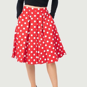 Polka Dot Red White Minnie Skirt Etsy New Zealand