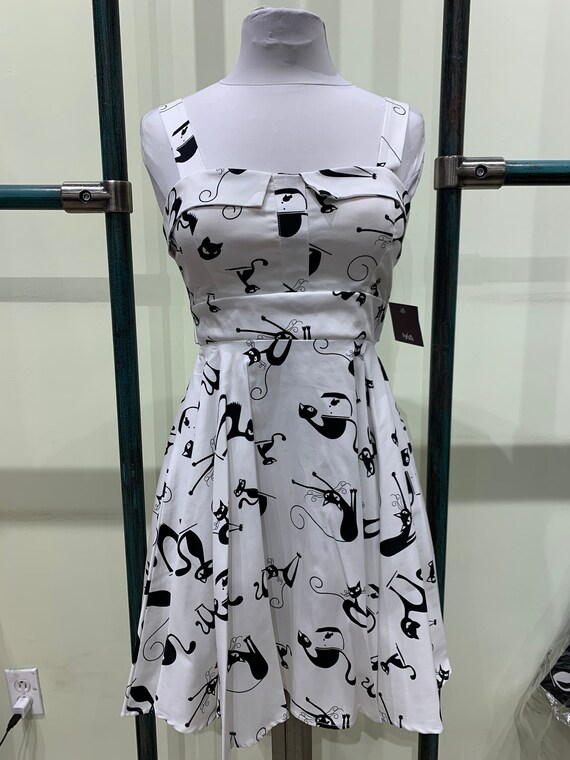 cat print dress