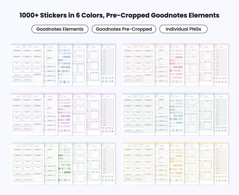 Digital Stickers for Goodnotes Study Planner Pre-cropped Academic ...