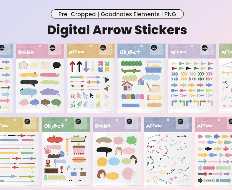 300 Arrow Digital Sticker for Goodnotes Planner | Notability | PNG ...