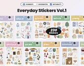 Everyday Digital Stickers For Goodnotes Stickers iPad Planner Stickers Notability Sticker Book PNG Elements Daily Life Pre-cropped Aesthetic