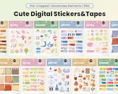 Season Aesthetic Digital sticker for Goodnotes Planner Sticky Notes Washi Tapes  300 PNG Pre-cropped Notability Holidays Cute Sticker Book