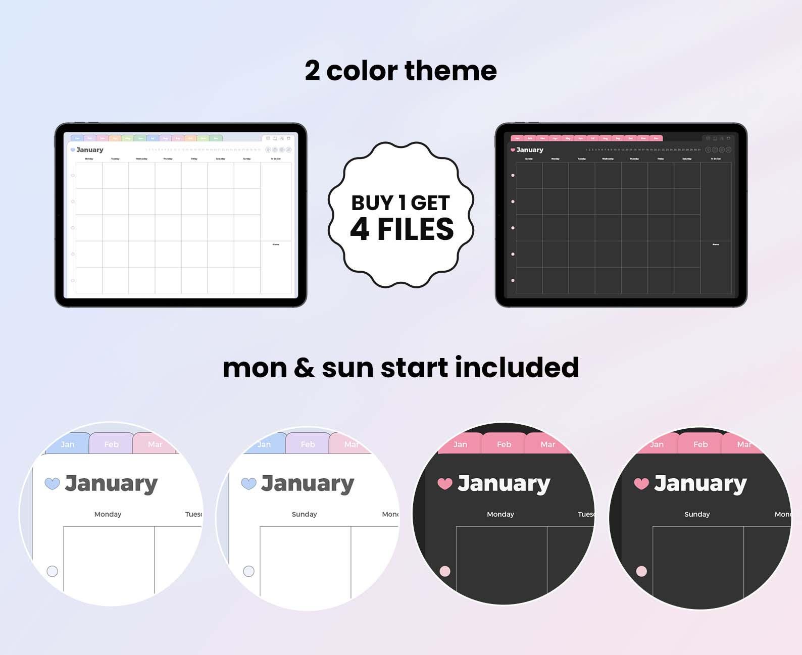 Undated Life Digital Planner | Landscape | Hyperlinked Goodnotes ...