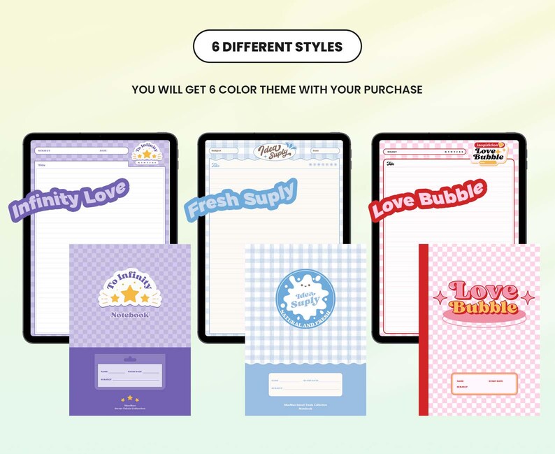 Digital Student Notebook Templates | Goodnotes Notability A4 Notepaper ...