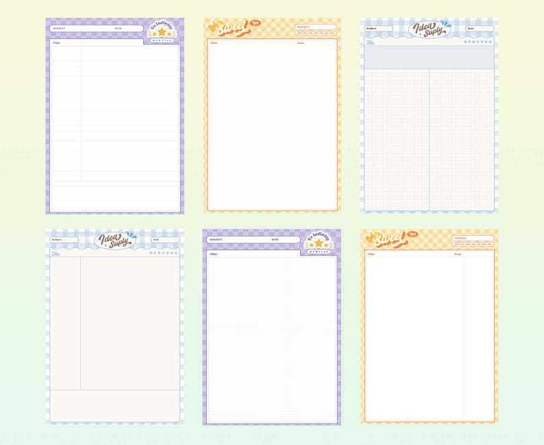 Digital Student Notebook Templates | Goodnotes Notability A4 Notepaper ...