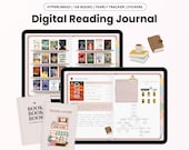 Digital Reading Journal For Goodnotes Reading Tracker Planner Log iPad Book Review Notability Book Lover Planner Stickers