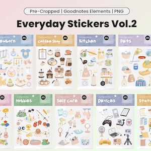 Everyday Life Digital Stickers For Goodnotes Planner clip art | Notability | Pre-cropped | illustration | baby | lover | activity | PNG