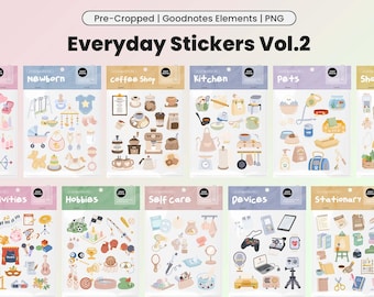 Everyday Life Digital Stickers For Goodnotes Planner clip art | Notability | Pre-cropped | illustration | baby | lover | activity | PNG