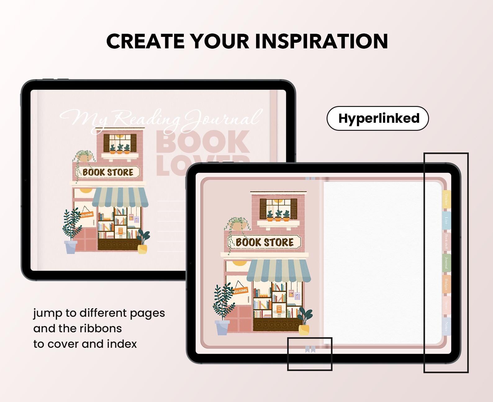 Digital Reading Journal for Goodnotes Reading Tracker Planner Log iPad ...