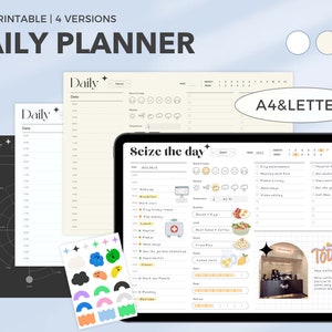 Daily Planner Printable Goodnotes Notability Undated Schedule Digital ...