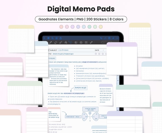 Student Digital Stickers for Goodnotes Study Planner Memo Pads Aesthetic iPad Collage Stickers for Academic Planning