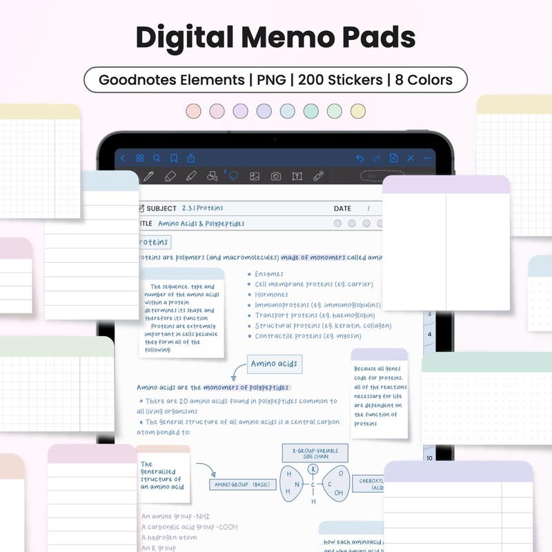Good Notes Memo Sticker - Etsy