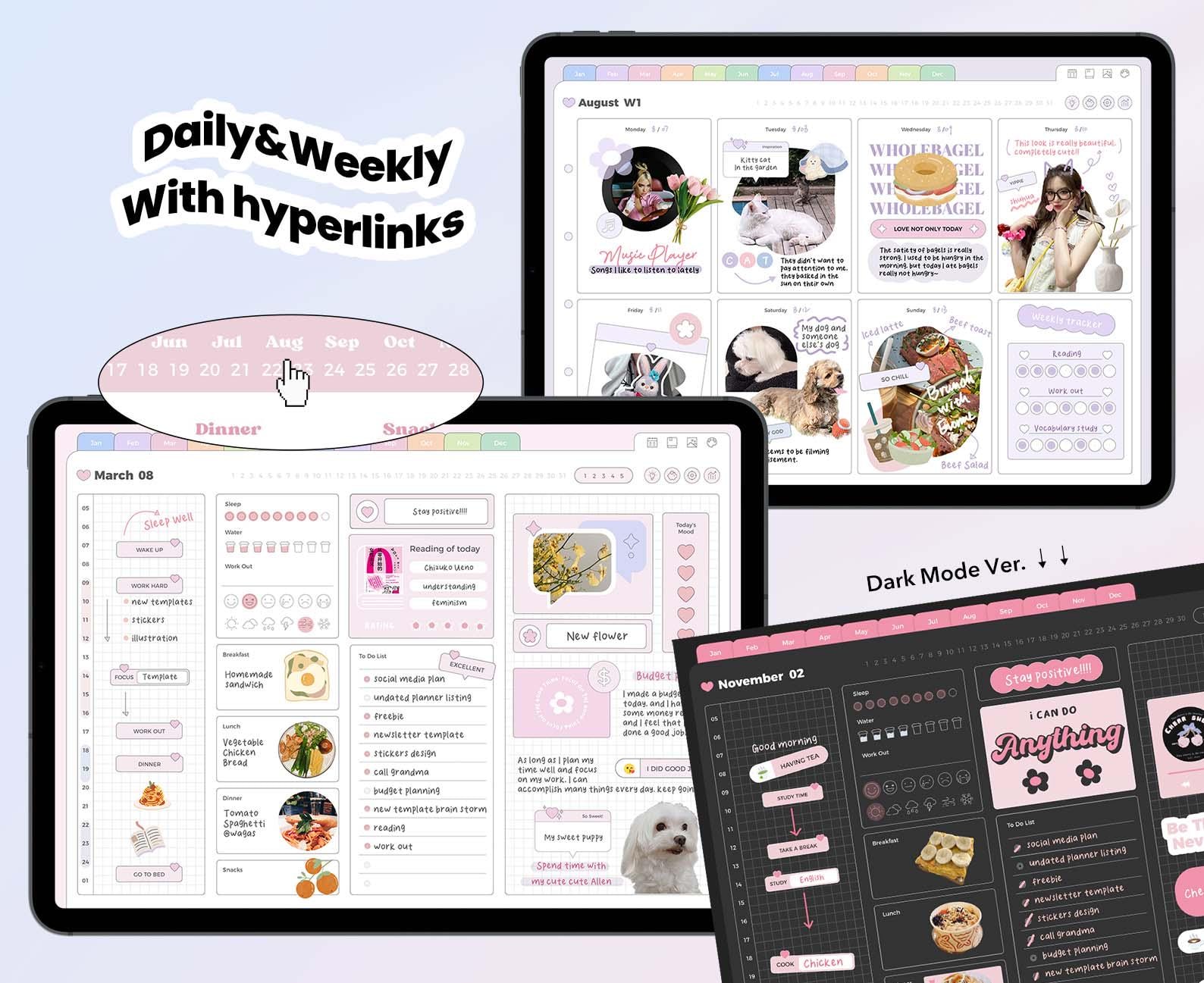 Undated Life Digital Planner | Landscape | Hyperlinked Goodnotes ...