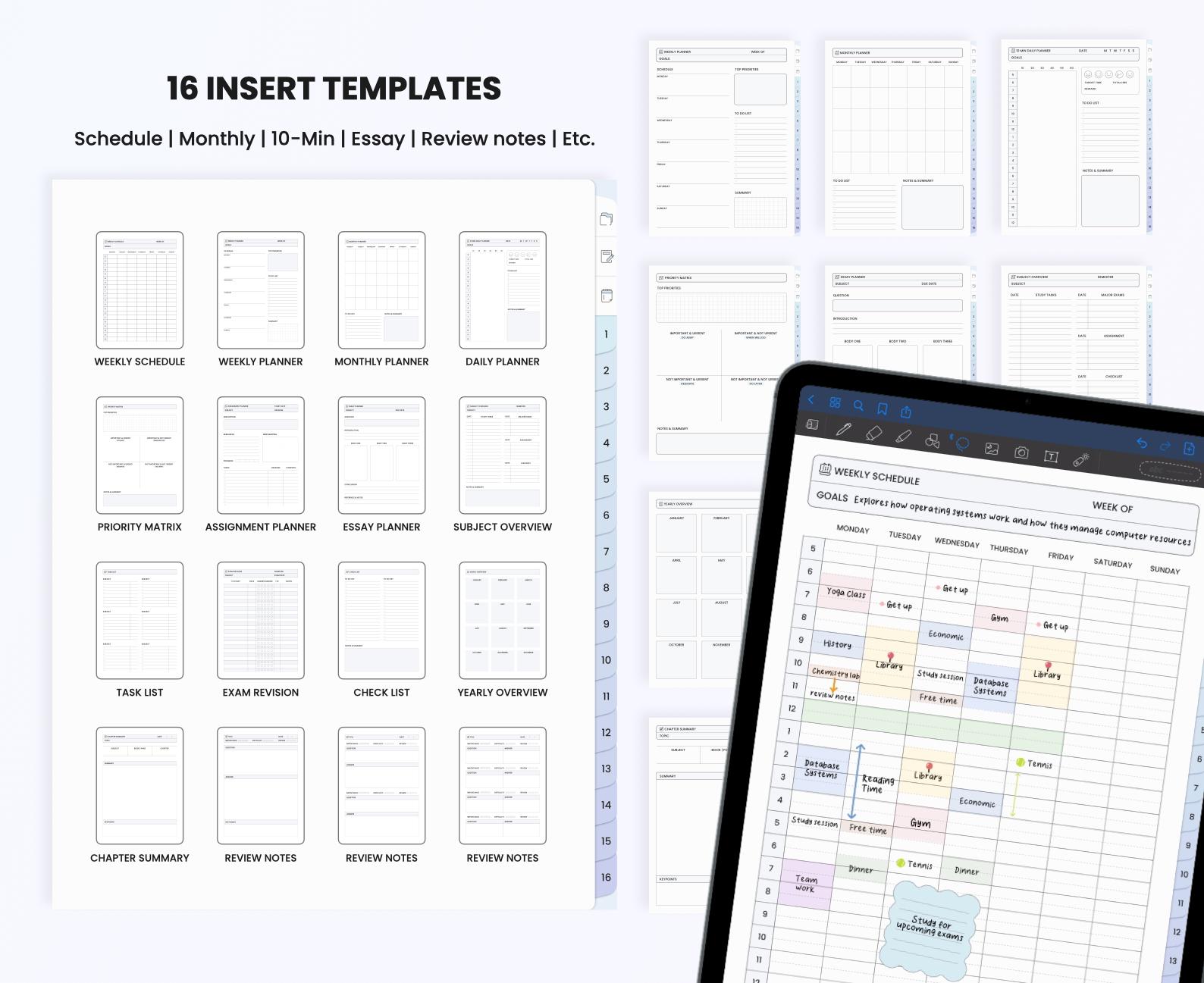 Student Digital Notebook for Goodnotes Notability iPad Hyperlinked ...
