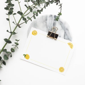 Set of Blank Note Cards - Citrus Collection - Lemon | Lime | Grapefruit | Orange