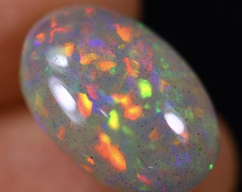 9.75cts UNHEATED BLACK Natural Ethiopian Welo Cabochon Opal Jewellery Grade, Loose Opal / DMD5776