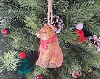 Bear Hanging Hand crafted Wooden Animal Christmas ornaments