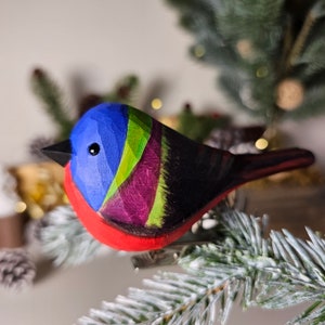 Enchanting Handcrafted Clip-On Bird Ornaments for Christmas Trees Vibrant, Artisanal, and Unique Holiday Decorations Bunting-V1