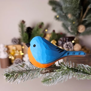 Handmade Clip-On Bird Ornaments for Christmas Tree - Unique, Artful, and Festive Holiday Decorations