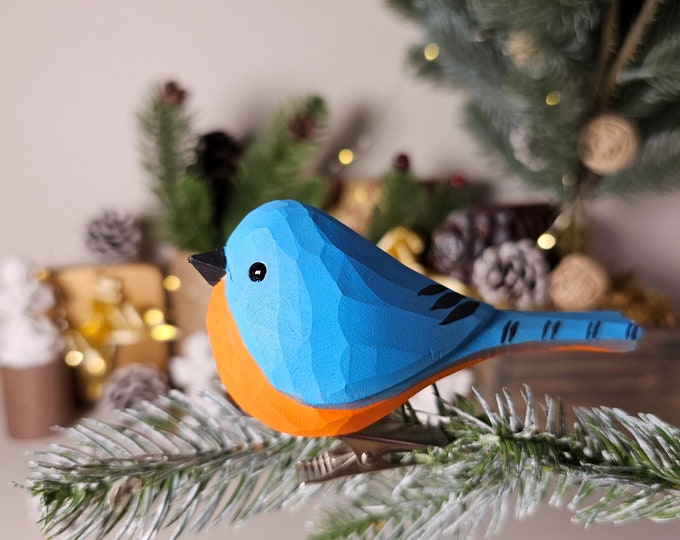 Handmade Clip-On Bird Ornaments for Christmas Tree - Unique, Artful, and Festive Holiday Decorations