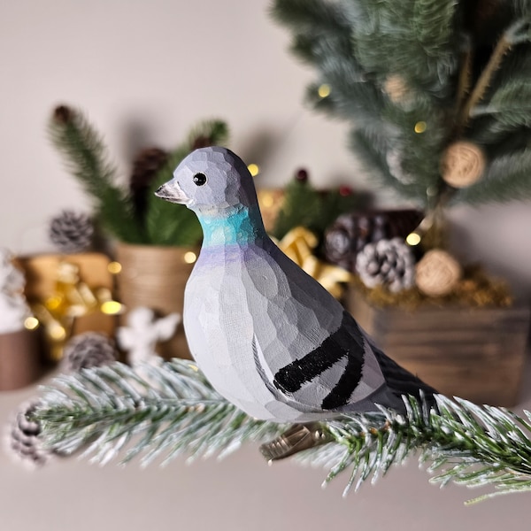 Handwerklich handgefertigte Clip-on-Vogelornamente für den Weihnachtsbaum – einzigartige, lebendige und festliche Weihnachtsdekoration