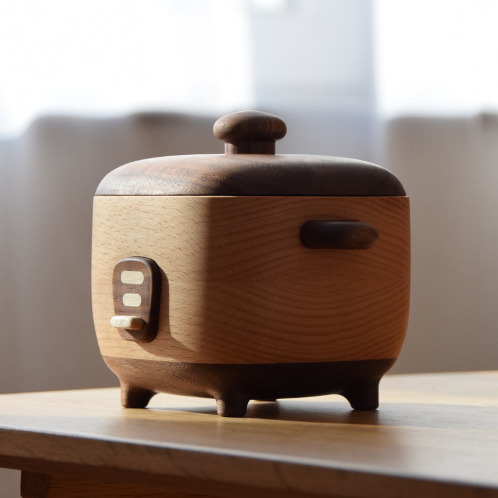 Handmade Wooden Retro Rice cooker storage box Etsy