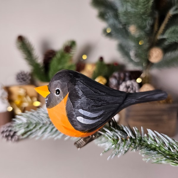 Handgefertigter Weihnachtsbaumschmuck mit Vögeln zum Aufstecken – einzigartige, festliche und handwerkliche Dekorationen für eine fröhliche Weihnachtszeit