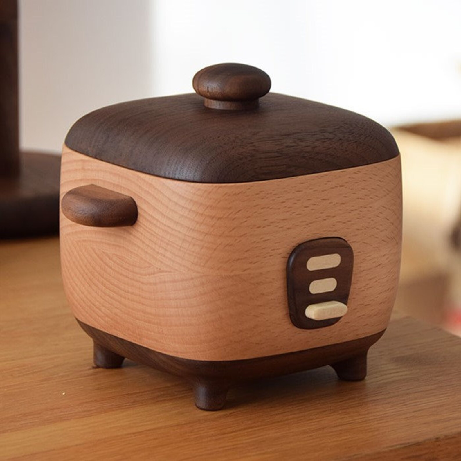 Handmade Wooden Retro Rice cooker storage box Etsy