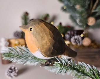 Handcrafted Clip-On Bird Ornaments: Vibrant Christmas Tree Decor