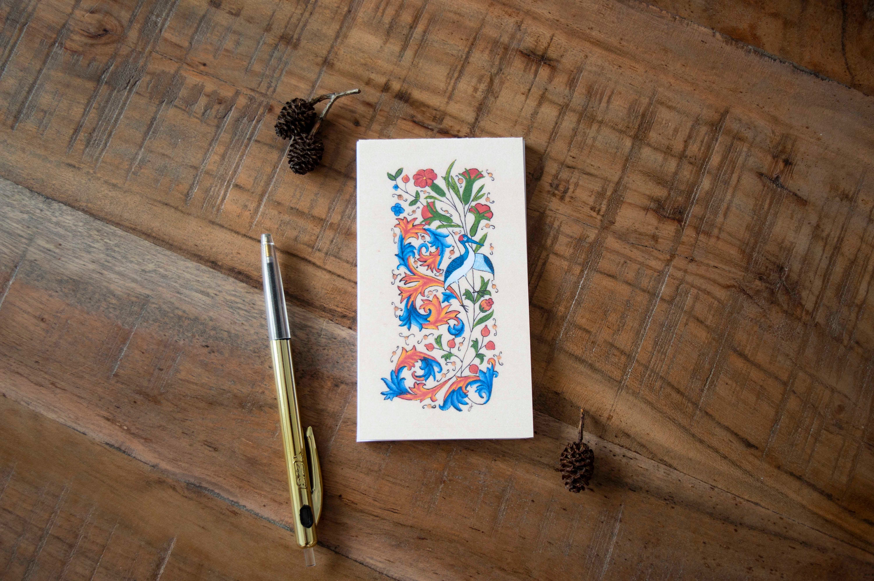 Bloc Note - Grue Enluminure Feuilles Détachables