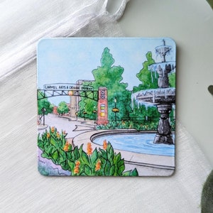 Magnet - Carmel Arts & Design District Watercolor Artwork - Indiana IN Gift - Hand Painted Art Print - Fridge - Unique Kitchen Home Decor
