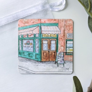 Magnet - Friends Central Perk Coffee - Hand Painted Watercolor Art Print -Fridge Kitchen Home Decor -Phoebe Ross Monica Chandler Rachel Joey