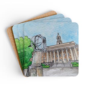 PSU Coasters - Penn State University - Hand Painted Watercolor Artwork Print - Home Decor Art - Grad, Alum, Student Gift - Set of 4 - Lions