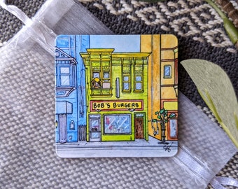 Magnet - Bob's Burgers Fan Art - Art Print of Hand Painted Watercolor Artwork - Home Decor - Fridge Decoration - Moolissa - Belcher Family
