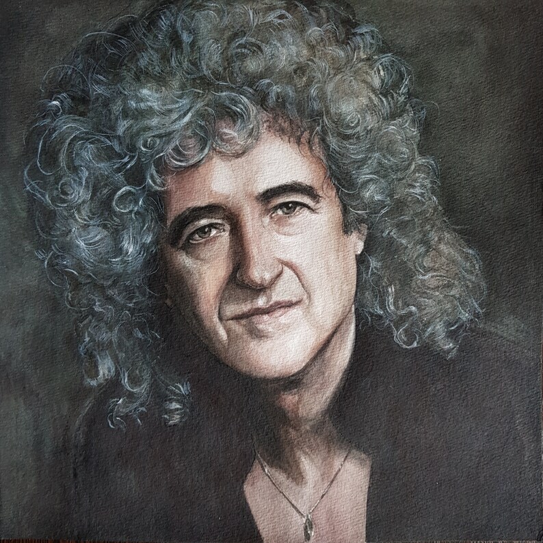 ORIGINAL Brian May watercolor painting