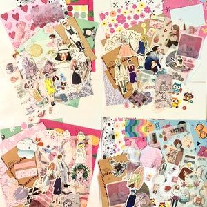Mystery Snail Mail Kit, Kawaii Pink Ephemera, Letter Writing