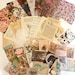 Junk Journal mystery journal kit 50 pcs, grab bag, cottage core, prairie, vintage paper ephemera, scrapbook, floral collage, decoupage paper 