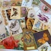 30 pcs/pack mystery vintage style, cottage core, dark academia, journal kit, floral, butterflies, illustrations ephemera collage scrapbook 
