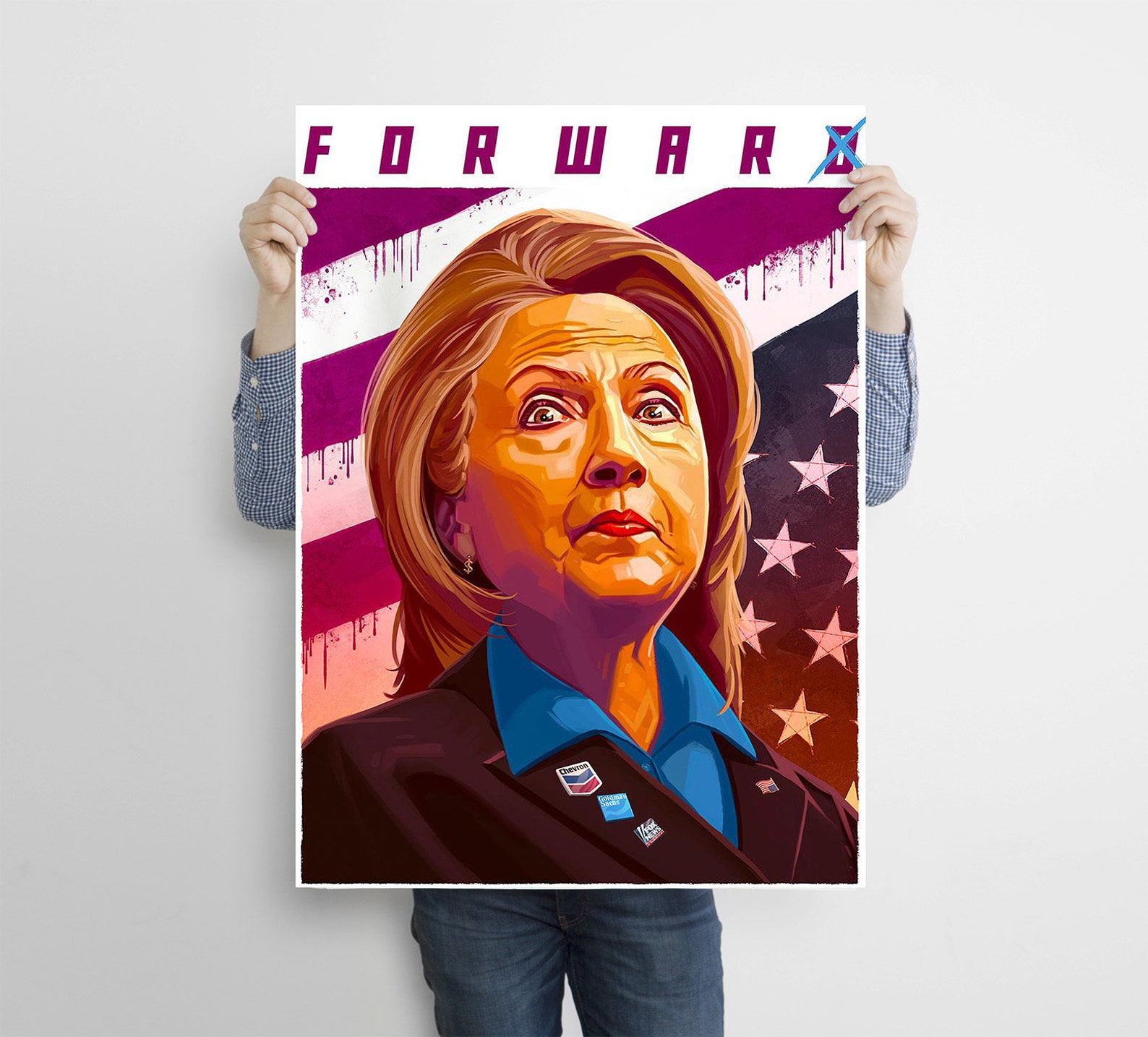 Hillary Clinton Print Art Poster/Clinton Canvas Print/Wall | Etsy