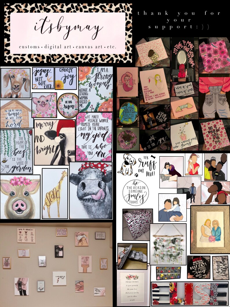 Custom Cardstock Art Handlettering Art Custom Wall Hanging Etsy