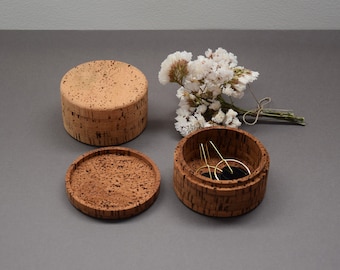 Jewellery Boxes, Cork Boxes, Homeware, Natural Cork, Gift for Him Her, Wedding, Anniversary, Neutral, Organization, Eco-Friendly