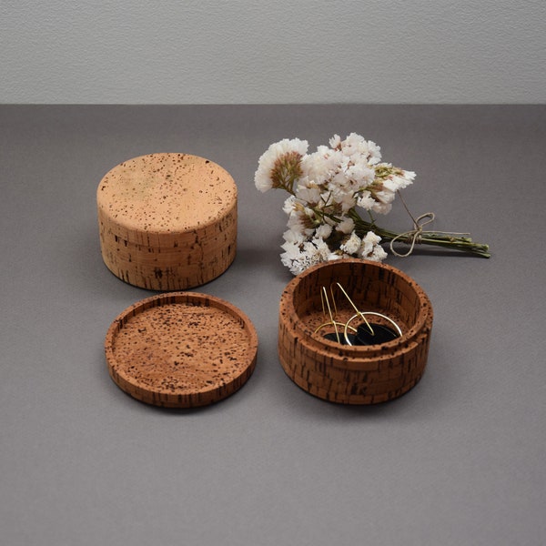 Jewellery Boxes, Cork Boxes, Homeware, Natural Cork, Gift for Him Her, Wedding, Anniversary, Neutral, Organization, Eco-Friendly